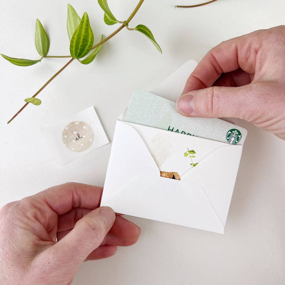Gingham gift mini notecard