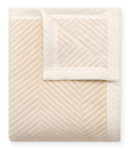 Harborview Herringbone Cream Blanket: Mini
