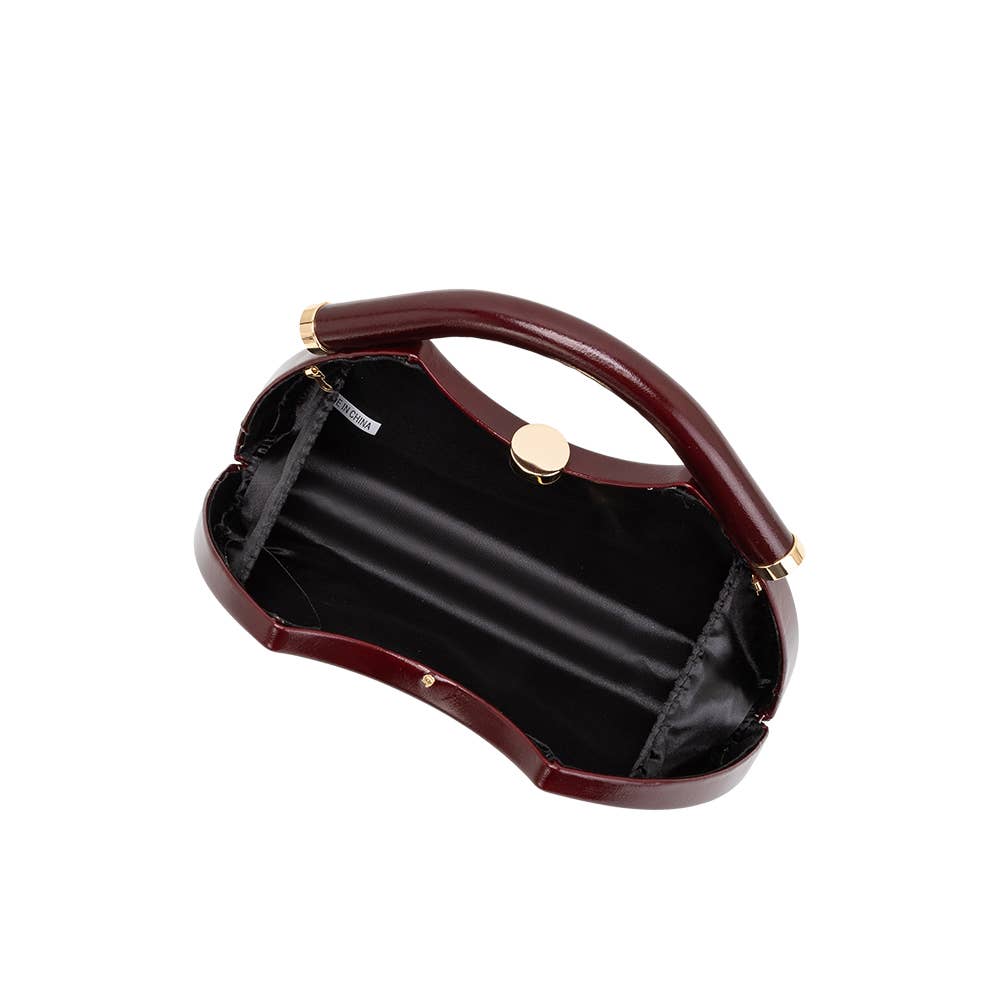 Roz Red Vegan Leather Top Handle Bag Pre-Order 10/25