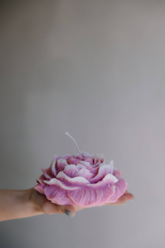 Large Peony Candle