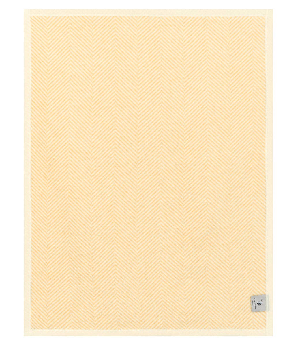 Harborview Herringbone Butter Yellow Mini Blanket: Mini
