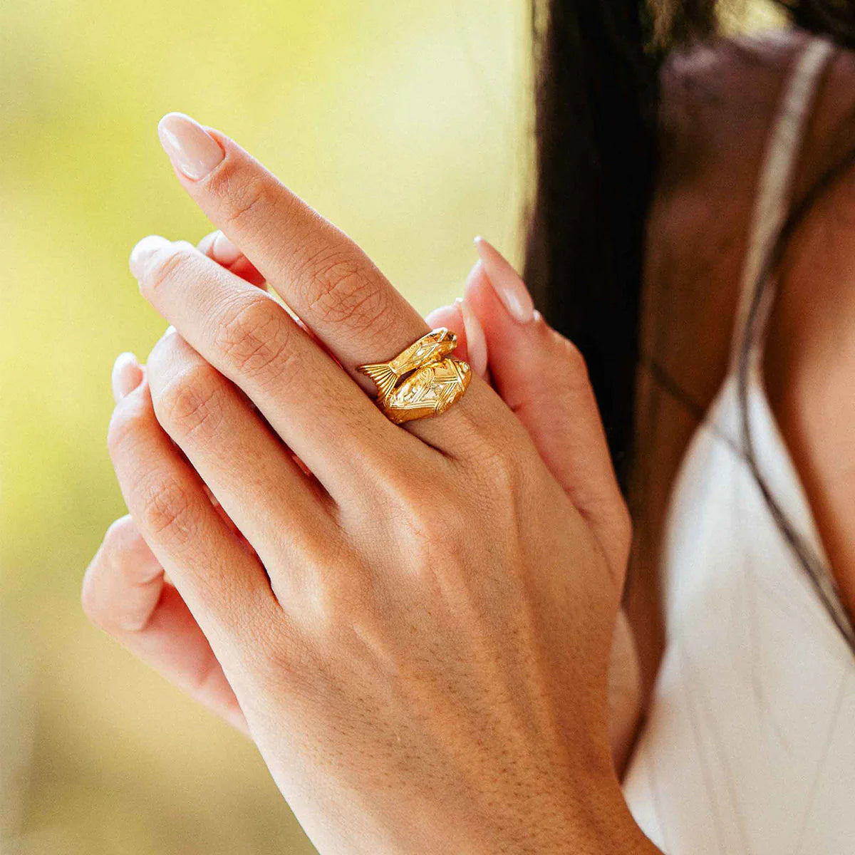 Poisson Wrap Ring - Gold