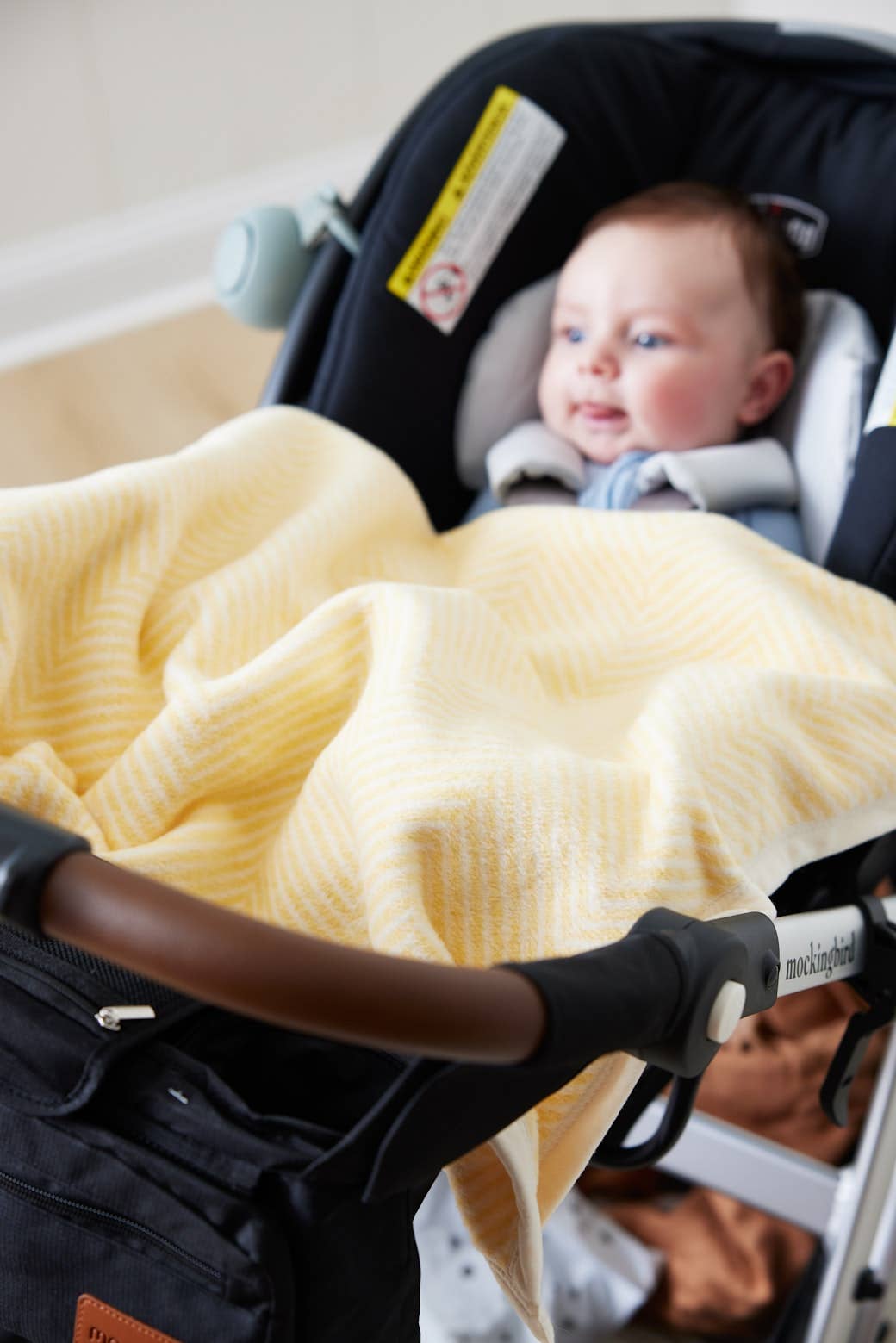 Harborview Herringbone Butter Yellow Mini Blanket: Mini