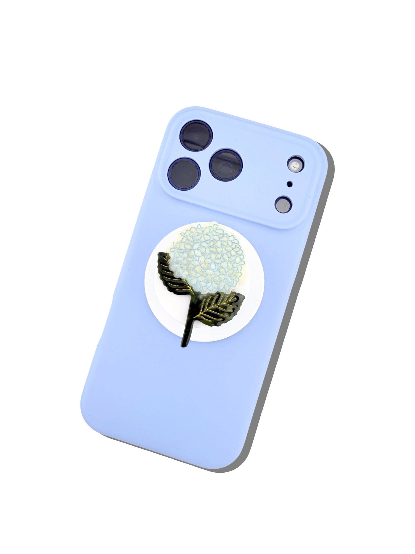 Hand-painted Hydrangea Grip Charm | Eco-Friendly