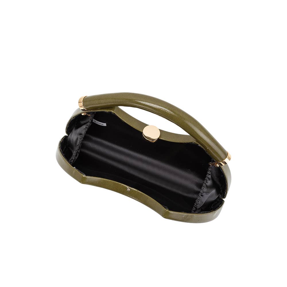 Roz Olive Vegan Leather Top Handle Bag Pre-Order 10/25