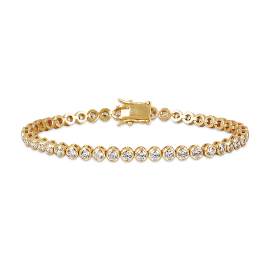 Bezel Tennis Bracelet: 7"
