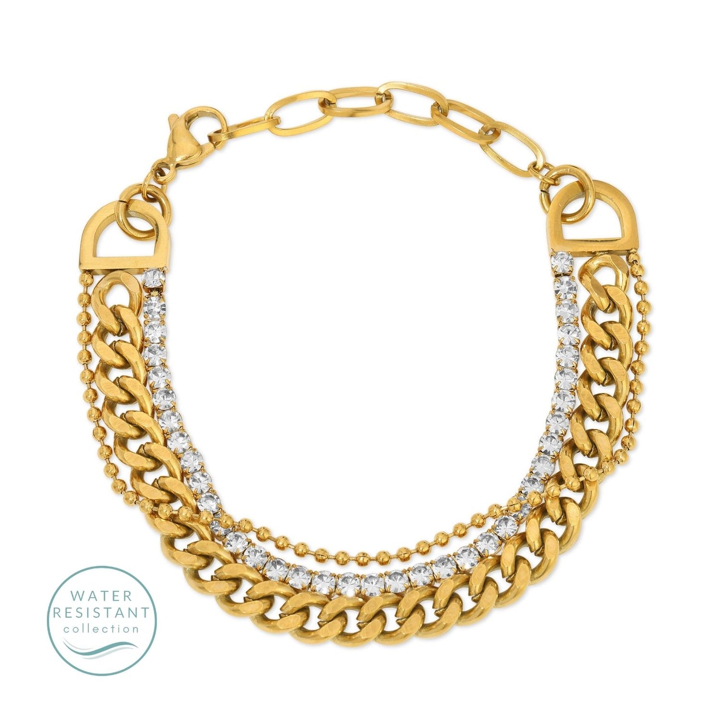 Triple Layer Statement Bracelet-Water Resistent