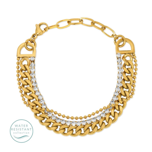 Triple Layer Statement Bracelet-Water Resistent