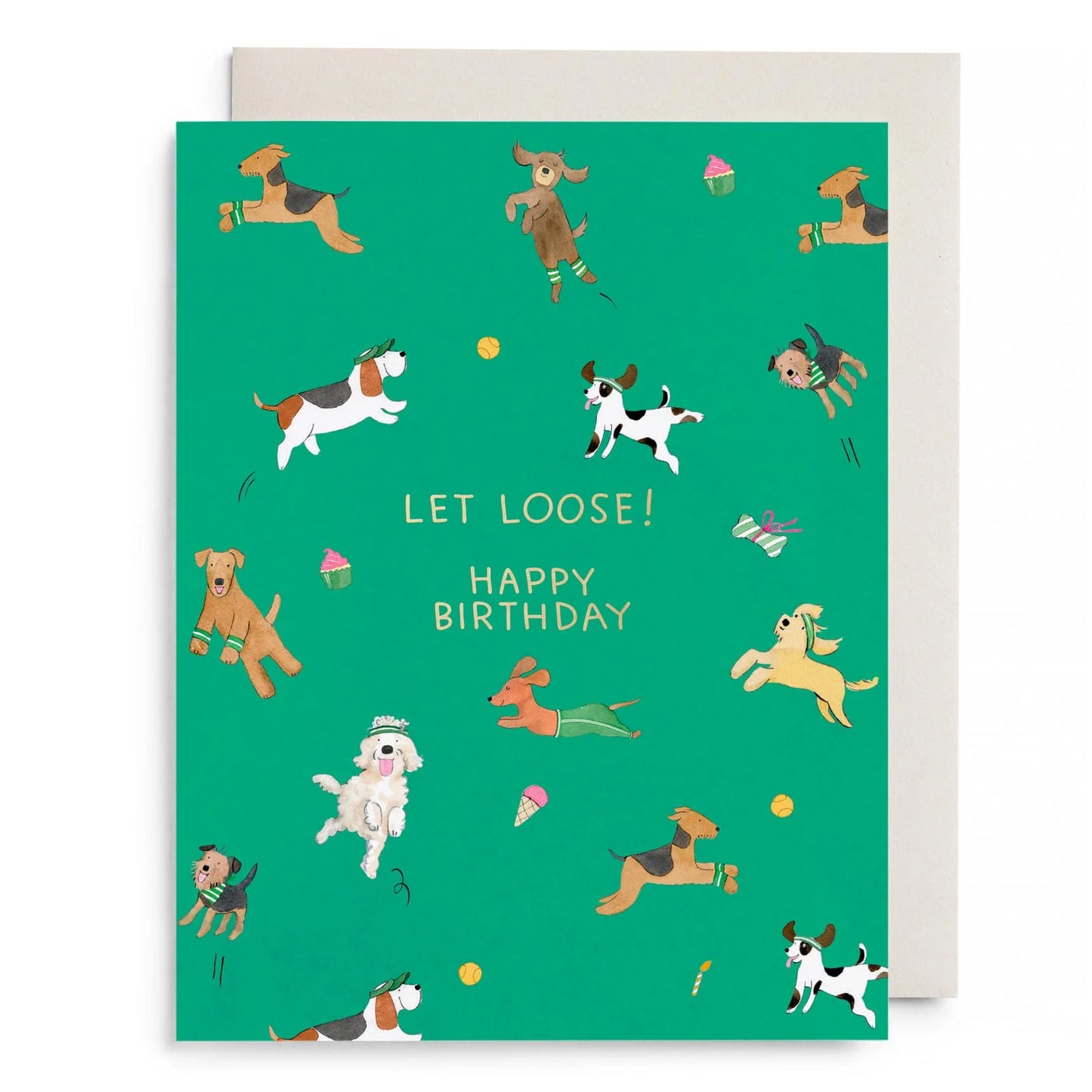 Off Leash Birthday Greeting Card