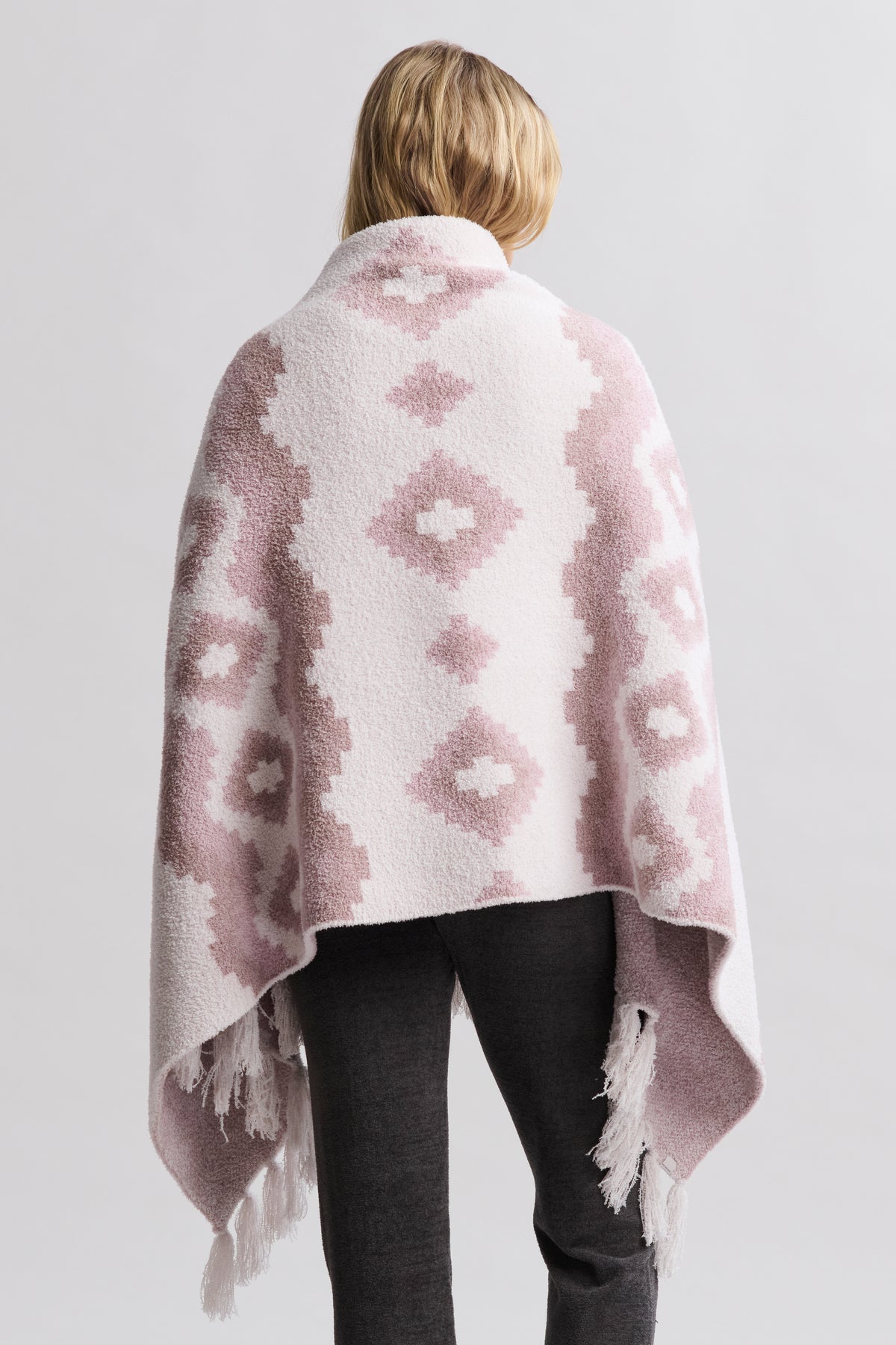 CozyChic Mosaic Wrap- Faded Rose Multi