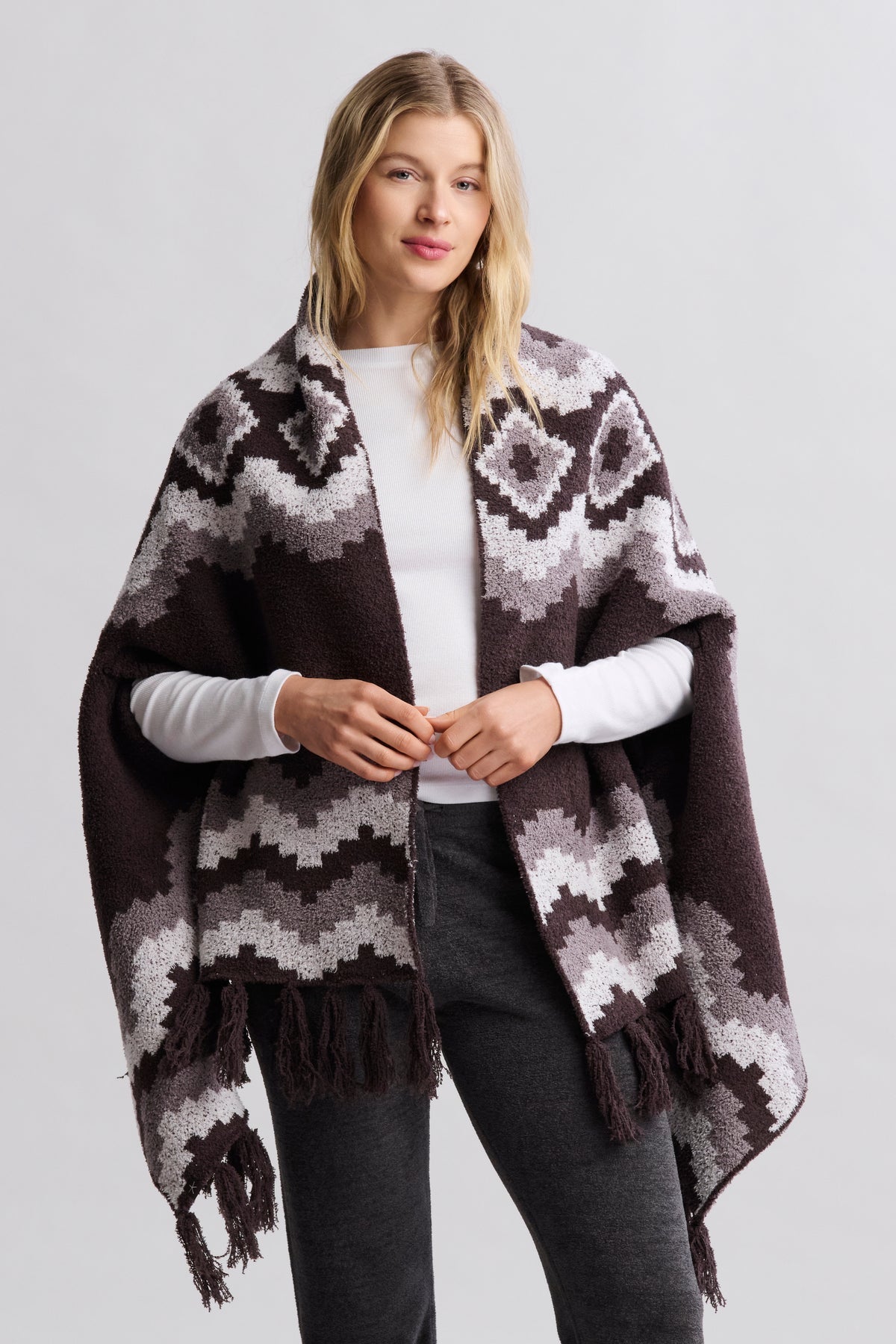 CozyChic Mosaic Wrap- Umber Multi