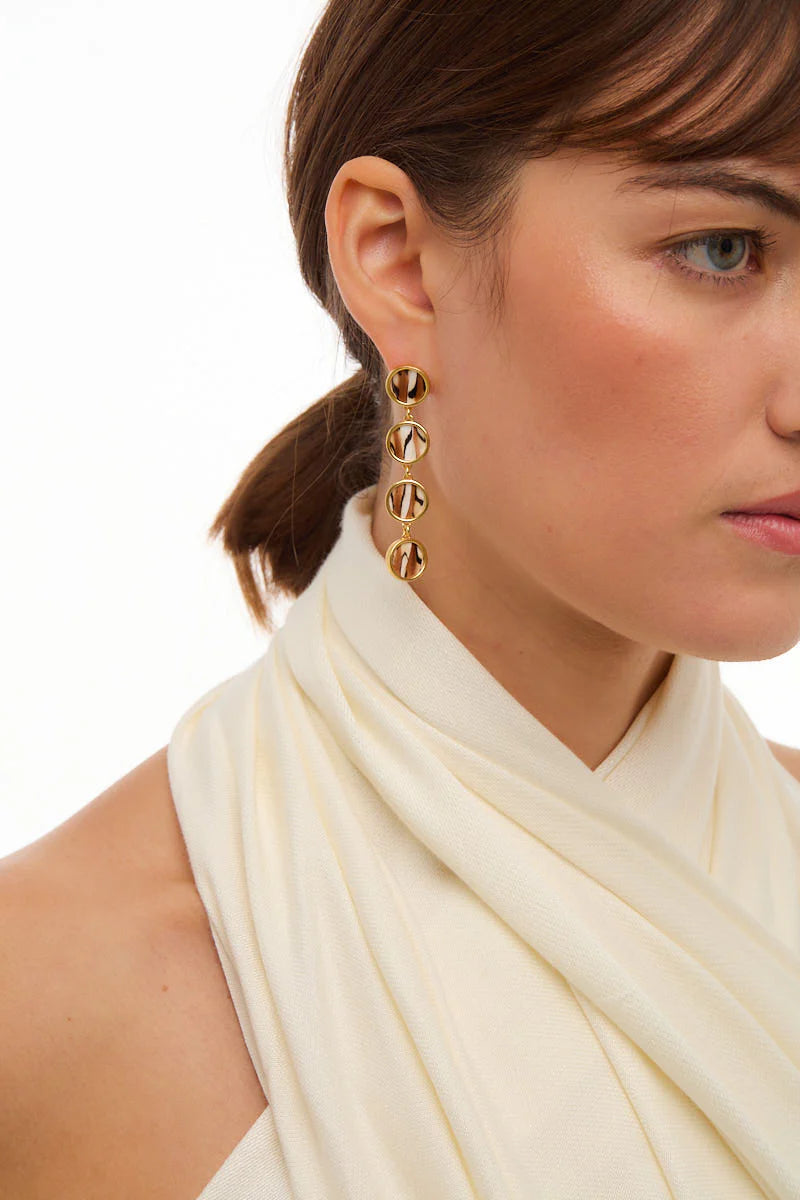 Coopers Town Multi Bezel Drop Earring