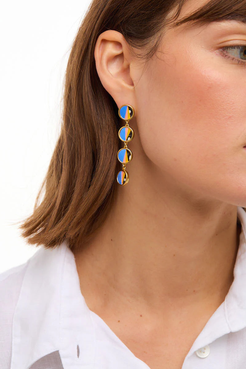 Carmichael Village Multi Bezel Drop Earring