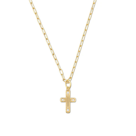 Cosmos Cross Necklace- 18"