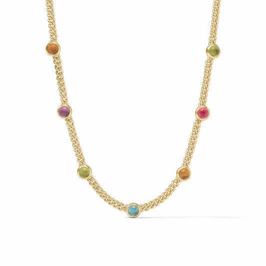 Dolce Delicate Station Necklace-Iridescent Multi-Stone