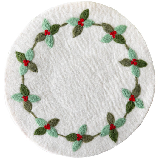 Felt Mistletoe Berry Placemat