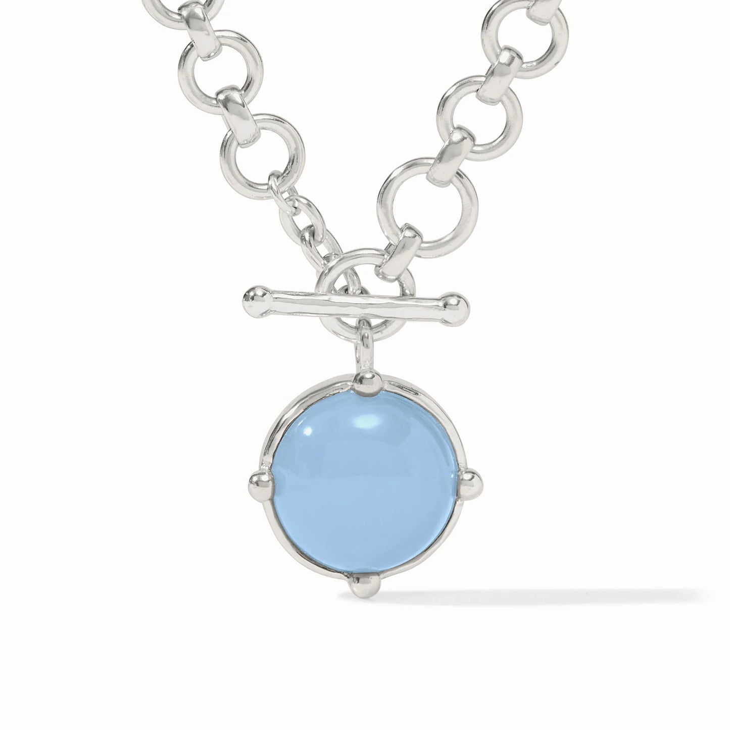 Honeybee Demi Necklace- Chalcedony Blue-Silver