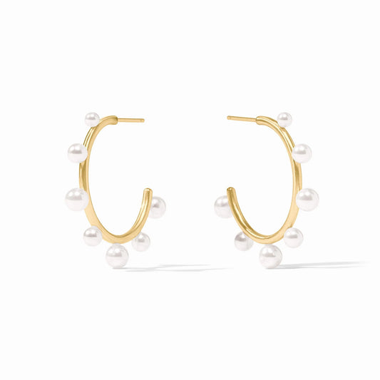 Hydra Stone Hoop-Pearl