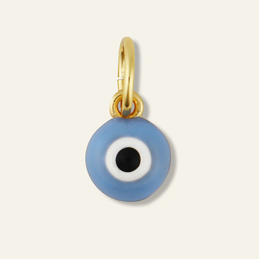 Cobalt Cord with  Mini Blue Evil Eye + Silver Fish