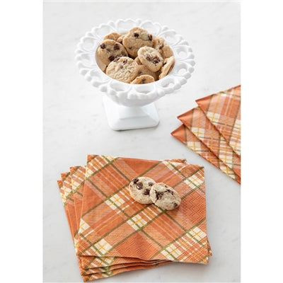 Orange Plaid Napkins