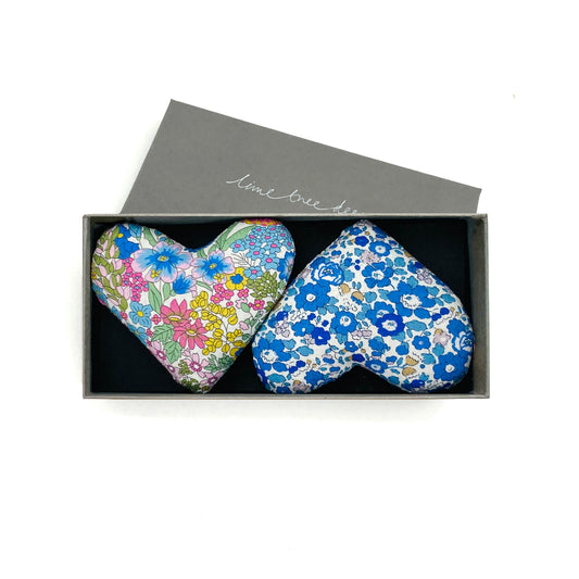 Box of 2 Lavender Hearts - Jack and Jill