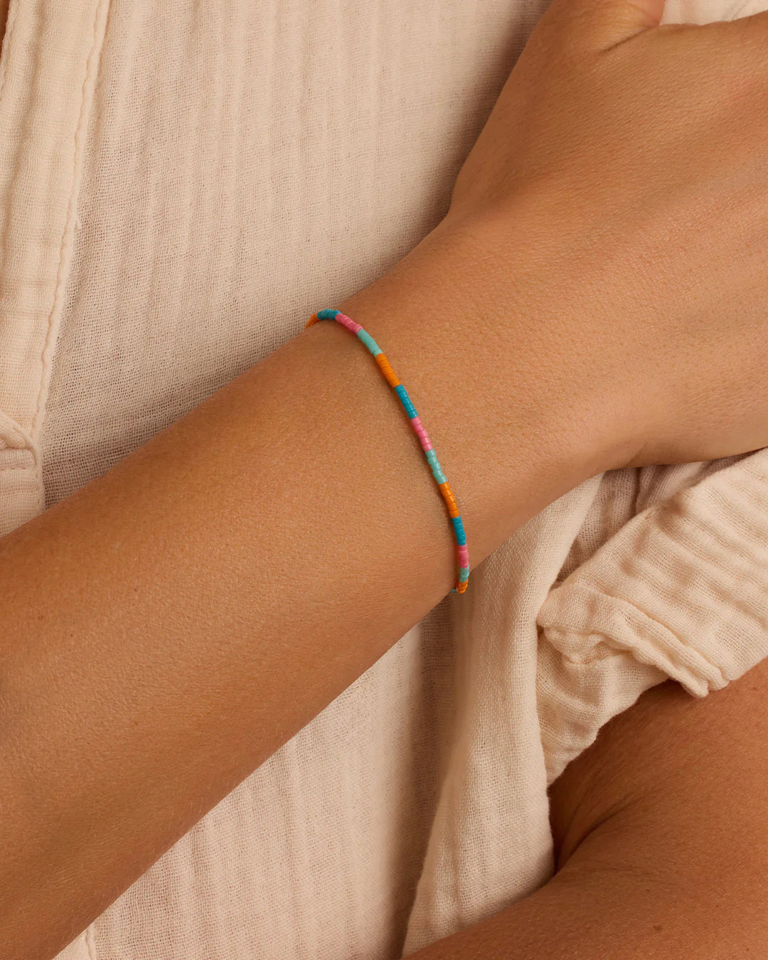 Gigi Stripe Adjustable Bracelet -Miami