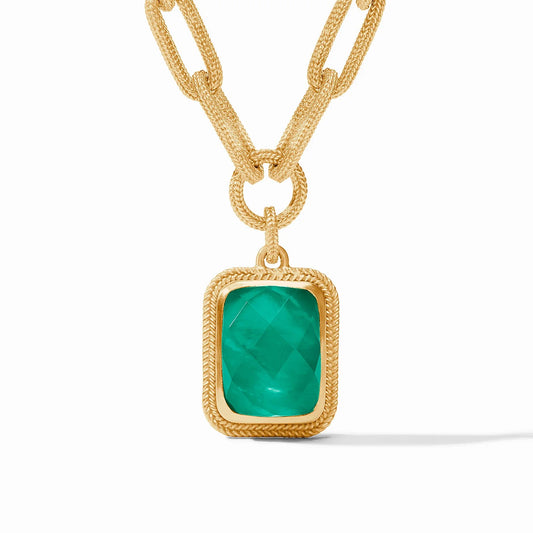 Cheval Paperclip Statement Necklace- Iridescent Emerald Green