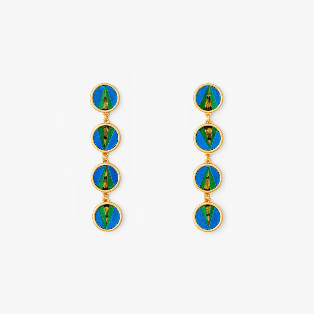 Norman Castle Multi Bezel Drop Earring