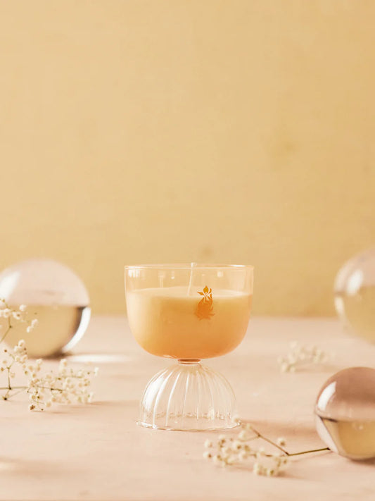 Sparkling Coupe Candle Rose