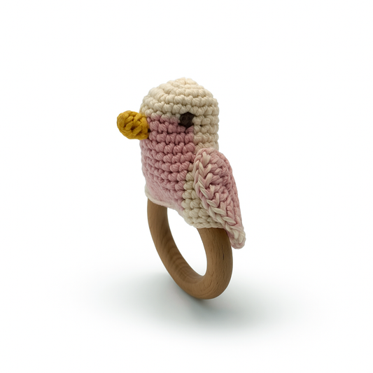 Pink Chickadee Teether