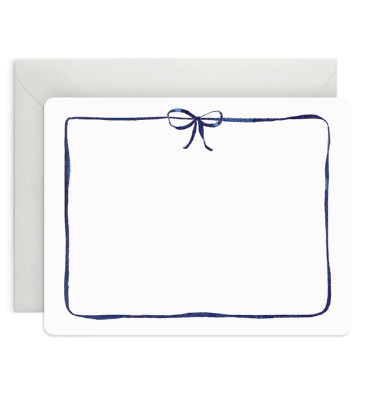Navy Bow Flat Notes