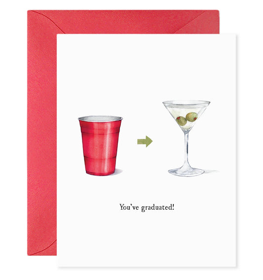 You've Graduated Martini Card