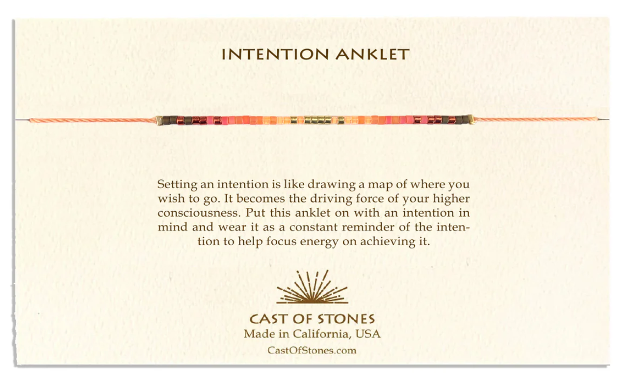 Intention Anklet - Radiant Orange