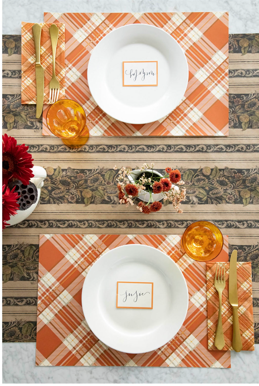 Orange Plaid Placemat