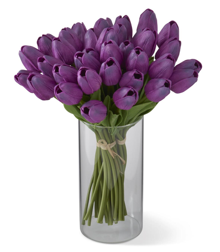 13 Inch Purple Real Touch Mini Tulip Bundle