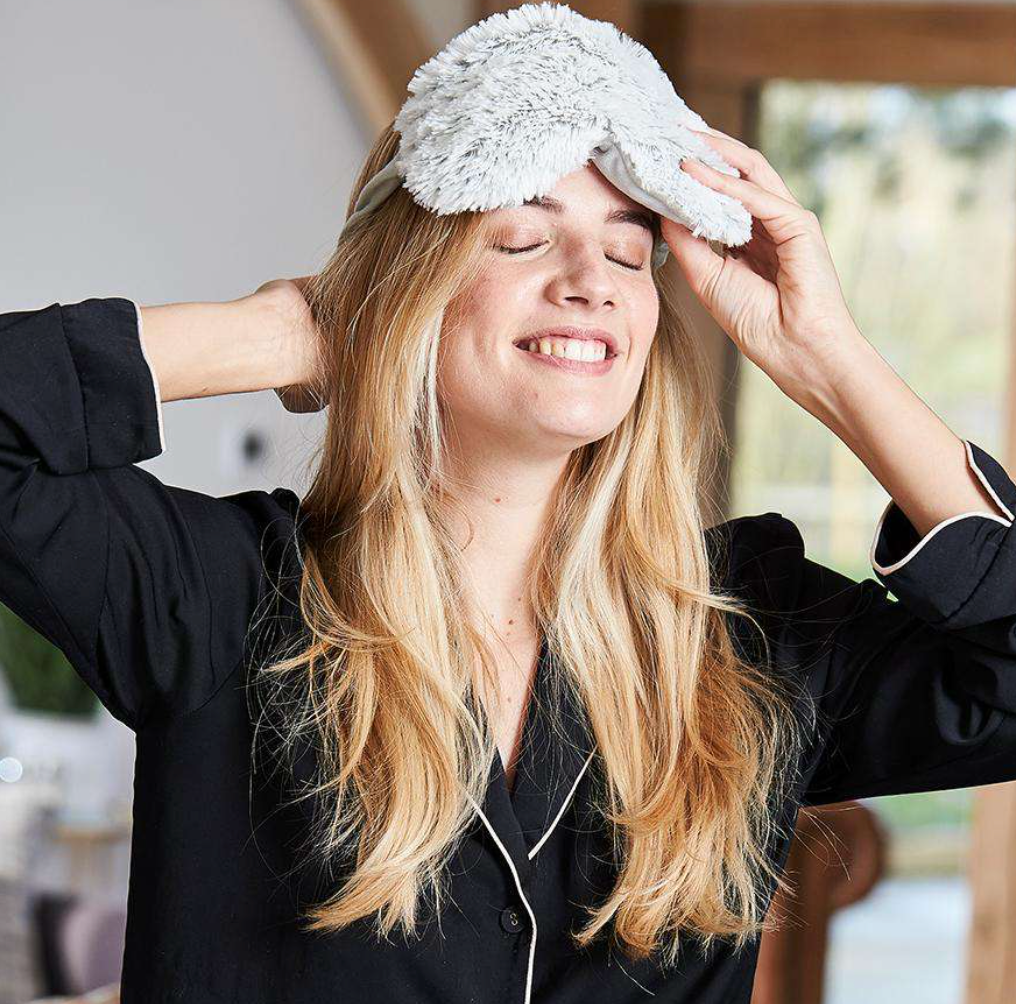 Marshmallow Gray Warmies Eye Mask