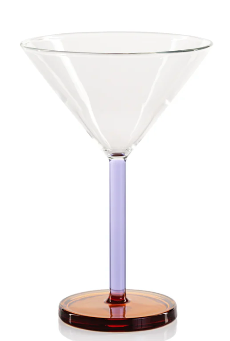 Veglia Martini Glass- Alilac + Amber