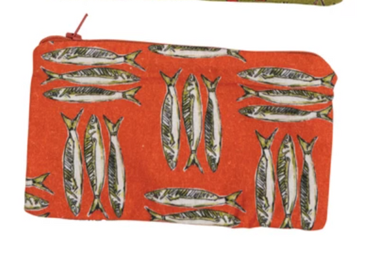 7"L x 4"H, Printed Zip Food Pouch w/ Sea Life & Interior Coating, Multi Color, 3 Styles