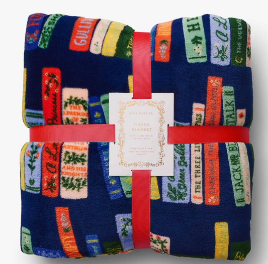 Bookshelf Fleece Blanket