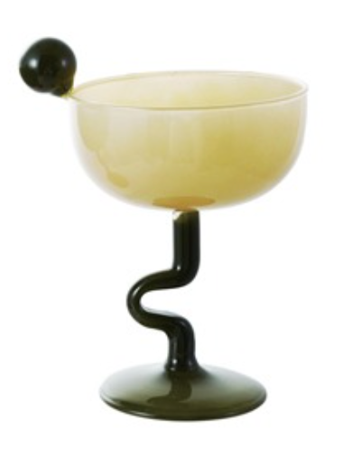 Retro Stemmed Martini Glass