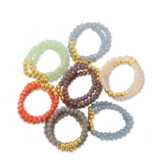 Ring -assorted stretch crystal rings