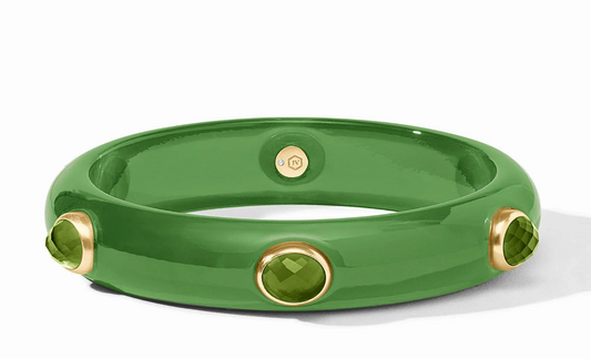 Carnaby Stone Bangle- Palmetto Green-Medium
