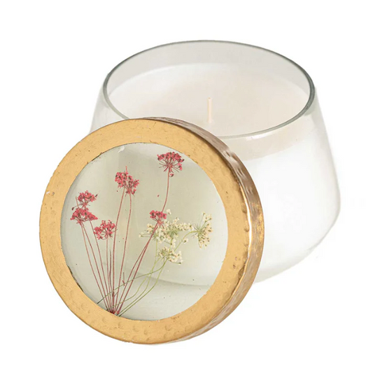 Spicy Apple Medium Pressed Floral Candle