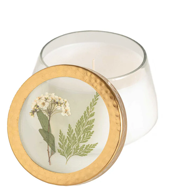 Forest Medium Pressed Floral Candle