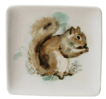 Stoneware Dish w/ Animal, 4 Styles