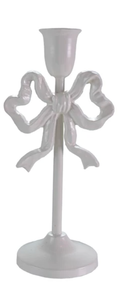 Cast Iron Bow Taper Holder, 2 Colors
