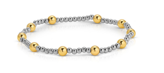 Stretch Bracelets, Silver/Gold