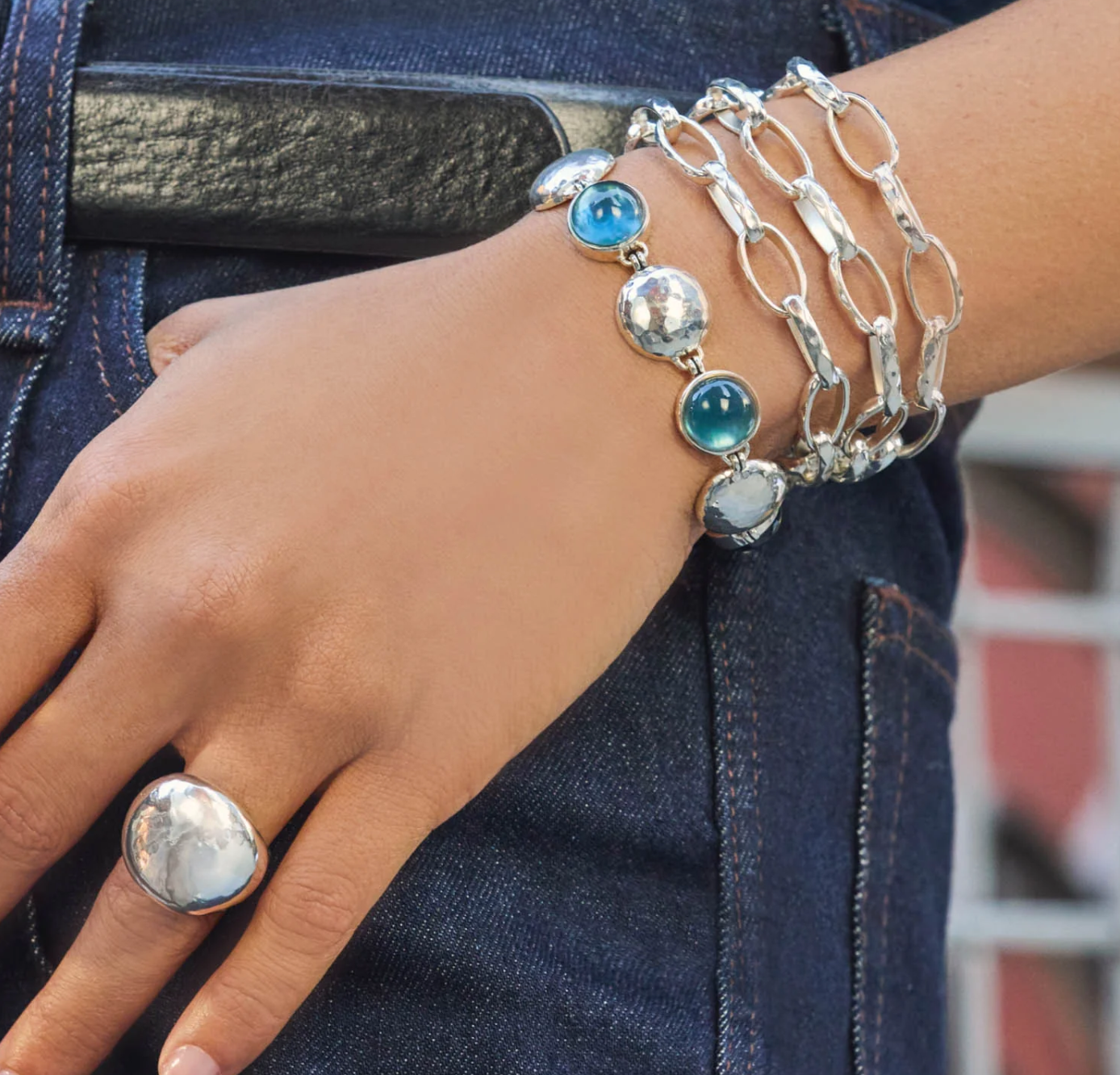Solara Stone Bracelet- Montana Blue