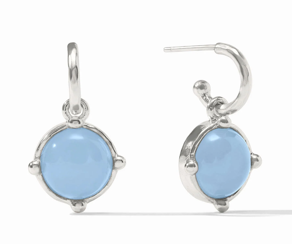 Honeybee Hoop & Charm Earring- Silver