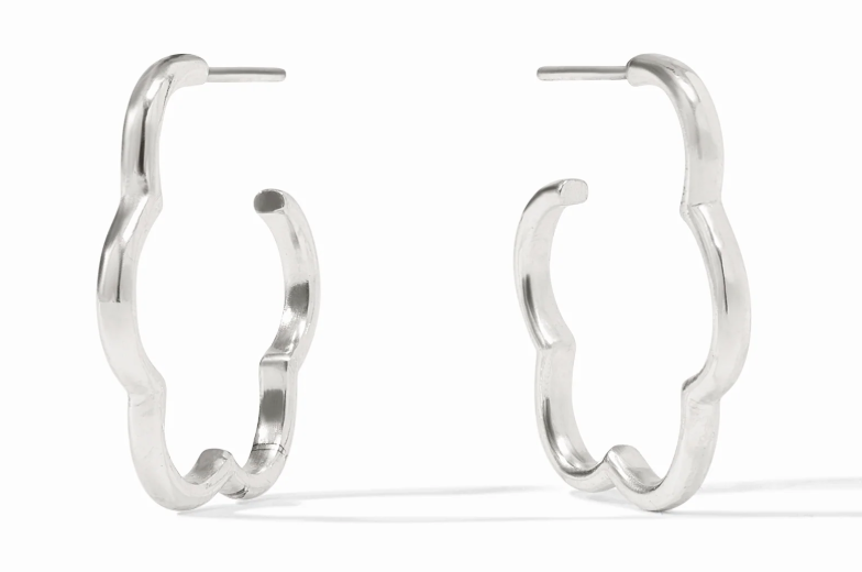 Gardenia Hoop- Silver